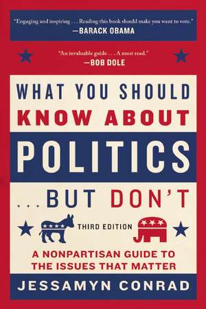 What You Should Know About Politics . . . But Don't: A Nonpartisan Guide to the Issues That Matter de Jessamyn Conrad