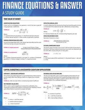 Finance Equations & Answers de Jared Brown