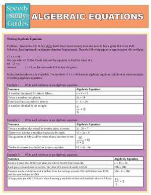 Algebraic Equations (Speedy Study Guides de Speedy Publishing LLC