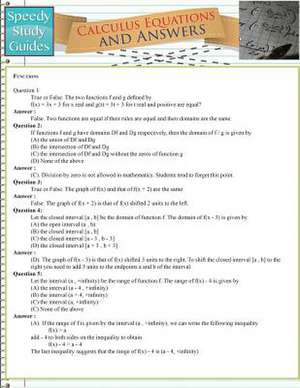 Calculus Equations and Answers (Speedy Study Guides de Speedy Publishing LLC