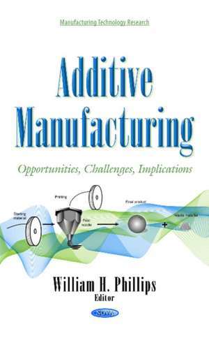 Additive Manufacturing: Opportunities, Challenges, Implications de William H Phillips