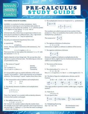 Pre-Calculus Study Guide (Speedy Study Guide) de Speedy Publishing LLC