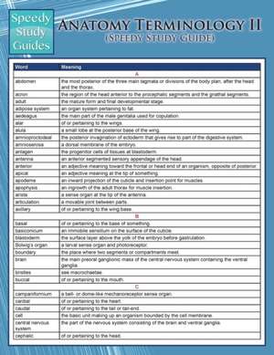 Anatomy Terminology II (Speedy Study Guide) de Speedy Publishing LLC