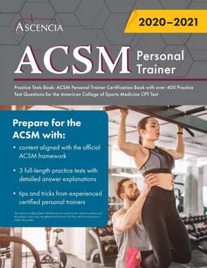 ACSM Personal Trainer Practice Tests Book de Ascencia Personal Training Exam Team