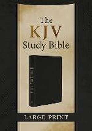 The KJV Study Bible, Large Print [Black Genuine Leather] de Compiled By Barbour Staff