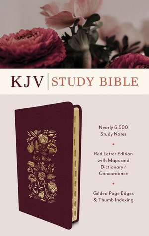 The KJV Study Bible, Indexed [Crimson Bouquet] de Christopher D. Hudson