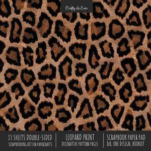 Leopard Print Scrapbook Paper Pad 8x8 Scrapbooking Kit for Cardmaking Gifts, DIY Crafts, Printmaking, Papercrafts, Decorative Pattern Pages de Crafty As Ever