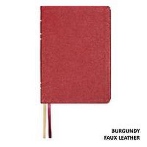 Lsb Giant Print Reference Edition, Paste-Down Burgundy Faux Leather Indexed de Steadfast Bibles