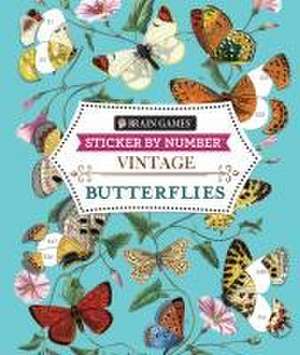 Brain Games - Sticker by Number - Vintage: Butterflies de Publications International Ltd