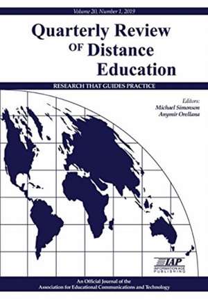 Quarterly Review of Distance Education Volume 20 Number 1 2019 de Anymir Orellana