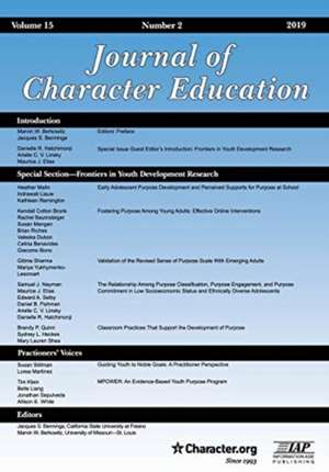 Journal of Character Education Volume 15 Issue 2 2019 de Jacques S. Benninga