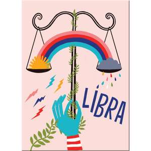 Lisa Congdon for Em & Friends Libra Zodiac Magnet