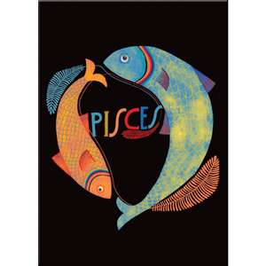 Lisa Congdon for Em & Friends Pisces Zodiac Magnet