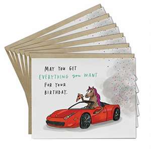 6-Pack Emily McDowell & Friends Pony Ferrari Pizza Card