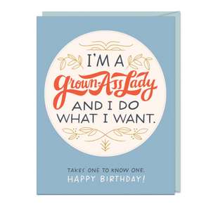 6-Pack Emily McDowell & Friends I'm a Grown-Ass Lady - Birthday Sticker Cards de Emily McDowell & Friends