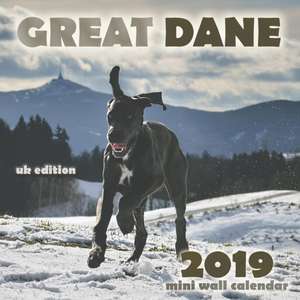 Great Dane 2019 Mini Wall Calendar (UK Edition) de Over the Wall Dogs