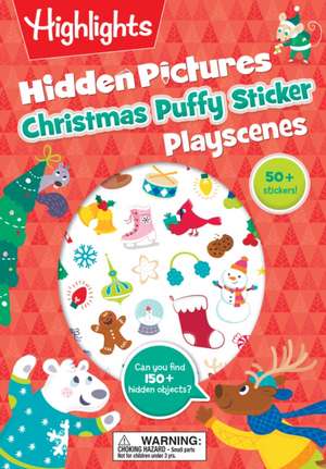 Christmas Hidden Pictures Puffy Sticker Playscenes de Highlights