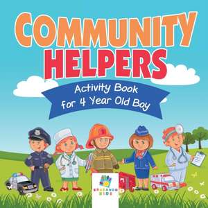 Community Helpers Activity Book for 4 Year Old Boy de Educando Kids