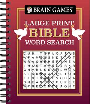 Brain Games - Large Print Bible Word Search (Red) de Publications International Ltd