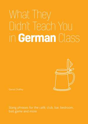 What They Didn't Teach You in German Class: Slang Phrases for the Cafe, Club, Bar, Bedroom, Ball Game and More de Daniel Chaffey