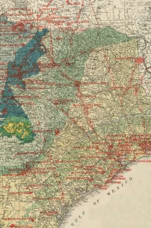 Oil and Geological Map of Texas - A Poetose Notebook / Journal / Diary (50 pages/25 sheets) de Poetose Press