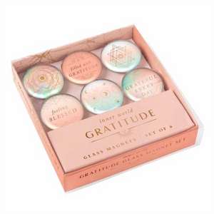 Insight Editions: Gratitude: Glass Magnet Set (Set of 6) de Insight Editions