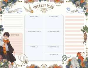 Harry Potter: Floral Fantasy Weekly Planner Notepad de Insights