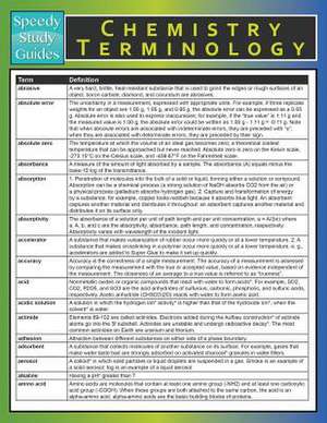 Chemistry Terminology (Speedy Study Guide) de Speedy Publishing LLC