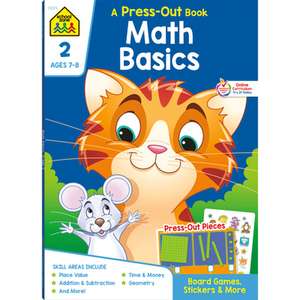 School Zone Math Basics Grade 2 Press-Out Workbook de School Zone