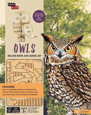 Incredibuilds: Owls Deluxe Book and Model Set de Insight Editions
