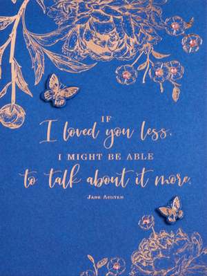 Jane Austen If I Loved You Less Embellished Card de Insight Editions