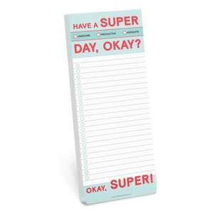 Knock Knock Have a Super Day Make-a-List Pads