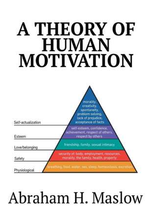 A Theory of Human Motivation de Abraham H. Maslow