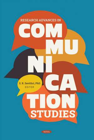 Research Advances in Communication Studies de S. R. Savithri