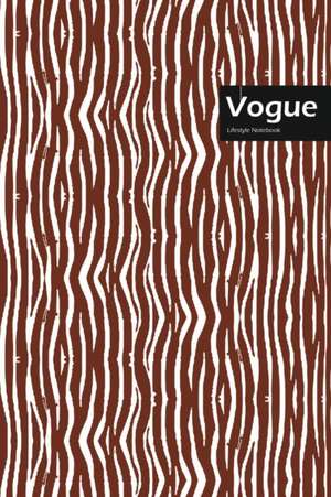 Vogue Lifestyle, Animal Print, Write-in Notebook, Dotted Lines, Wide Ruled, Medium Size 6 x 9 Inch, 144 Sheets (Brown) de Design