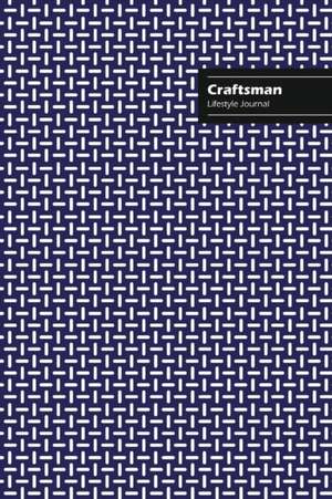 Craftsman Lifestyle Journal, Creative Write-in Notebook, Dotted Lines, Wide Ruled, Medium Size (A5), 6 x 9 (Blue) de Design