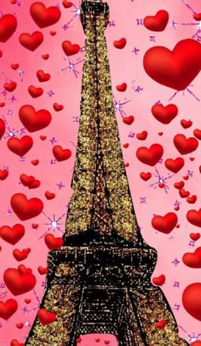 Paris eiffel tower glitter glitter red hearts creative blank journal sir Michael designer edition de Michael Huhn