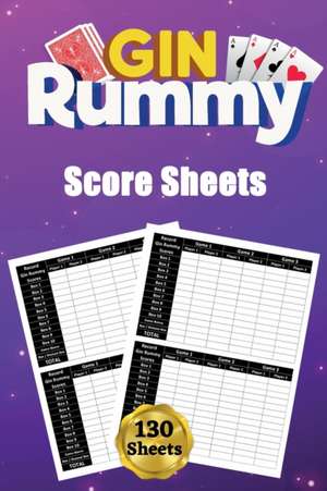 Gin Rummy Score Sheets de Scorebooks Essentials