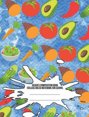 Veggies Composition Book: College Ruled Notebook for School de Iphosphenes Journals