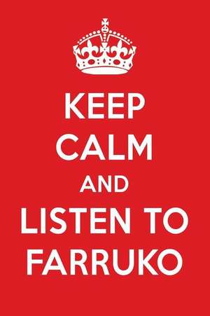 Keep Calm and Listen to Farruko: Farruko Designer Notebook de Perfect Papers