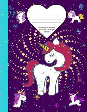 Unicorn Sparkle Notebook: School Supplies Primary Composition Book for Kids de Kai Journals