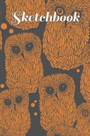 Sketchbook: Cute Owl Halloween Orange Sketchbook for Artists, Students and Personal Use 6''x9'' de Victoria's Notebooks