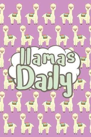 Llama Daily: Llama Daily Journal and Notebook of 120 Sheets with Line Design and on the Side to Put the Dates de Ocs Fox