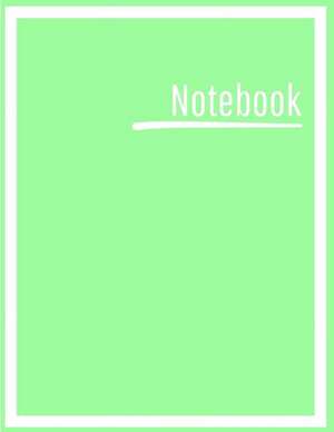 Notebook: College Ruled, Lined, Notebook for School, Work, 1 Subject, Sea Green, Soft Cover de Blanketyblank Journals