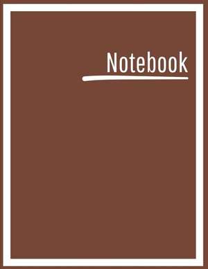 Notebook: College Ruled, Lined, Notebook for School, Work, 1 Subject, Brown, Soft Cover de Blanketyblank Journals