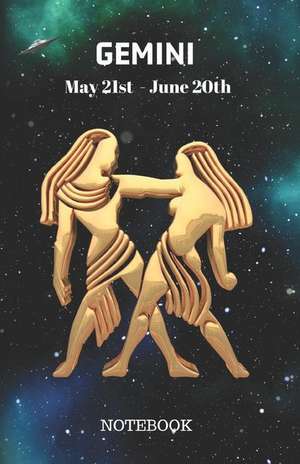 Gemini May 21st to June 20th Notebook: Gemini Notebook Composition Journal Book de Metta Art