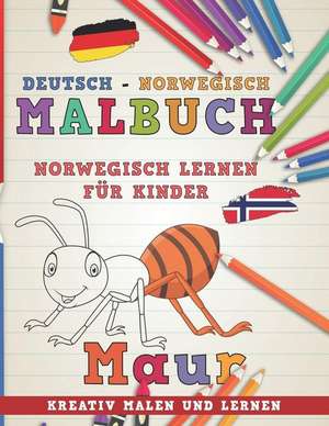 Malbuch Deutsch - Norwegisch I Norwegisch Lernen F de Nerdmedia