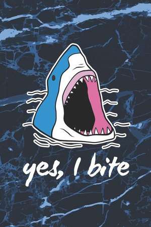 Yes, I Bite: Funny Shark Bullet Journal 150 Dotted Page 6x9 Notepad Great Gift Idea de Bujo Heaven