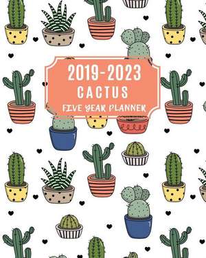 2019-2023 Cactus Five Year Planner: 60 Months Calendar, Monthly Schedule Organizer with Inspirational Quotes de Jennifer Carroll