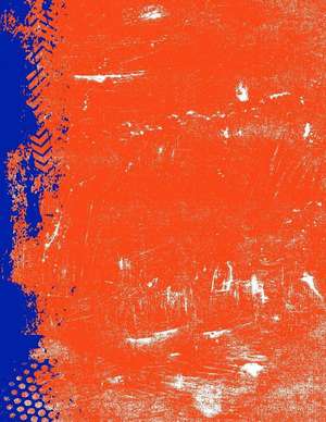 Orange and Blue: (8.5 X 11 Lined) Blank Grunge Team Color Notebook College Ruled de Belle Journals